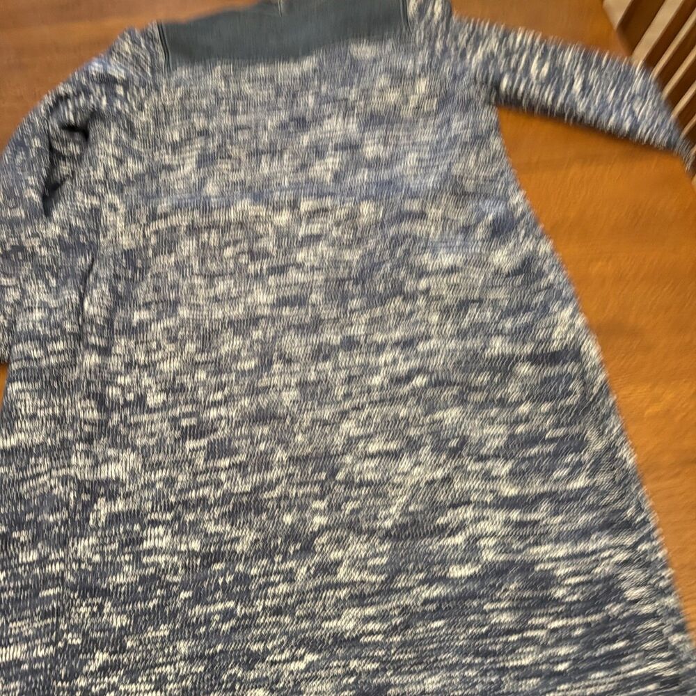 Liverpool Los Angeles Women’s XL Long Open Cardigan Knit Sweater Denim Trim - Picture 12 of 12